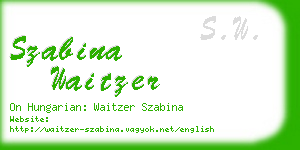 szabina waitzer business card